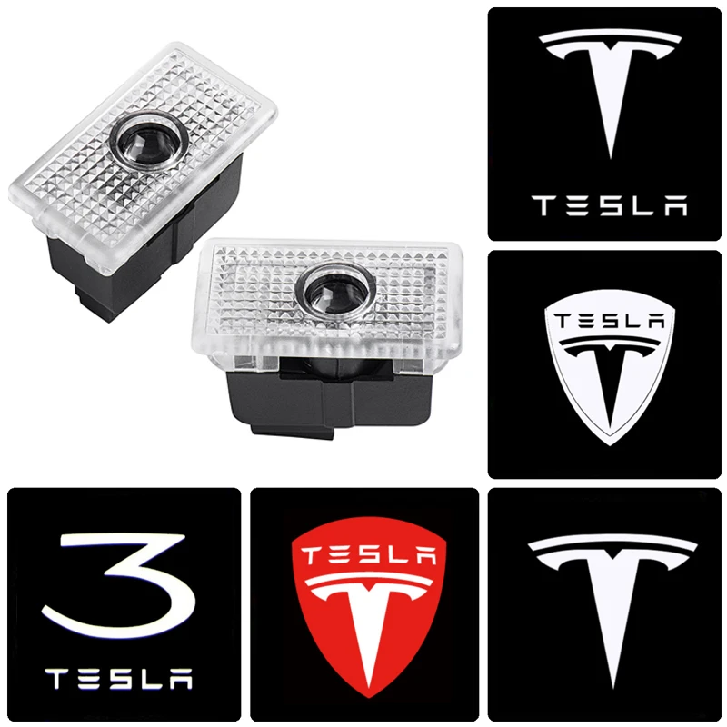 

2Pcs Car Door Welcome Logo LED Courtesy Lights for MODEL X MODEL S MODEL 3 2016 2018 2019 2020 Laser Projector Ghost Shadow Lamp