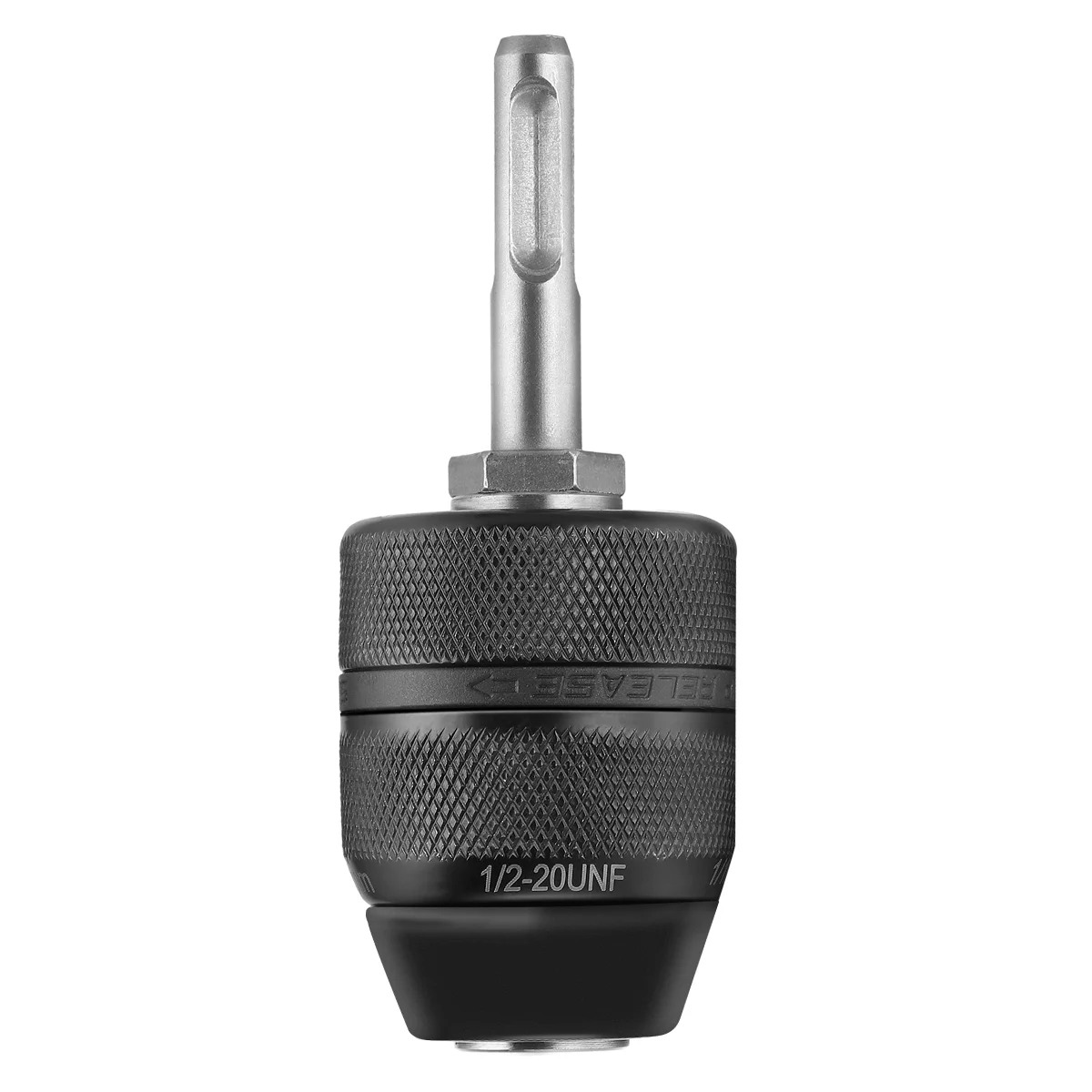 OUNONA Keyless Vanadium Steel Black Mini 3-Jaw Drill Chuck Drilling Adapter Converter SDS Adaptor to Hold 2-13mm Drill Bits
