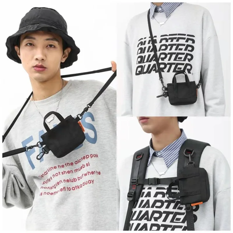 

Винтажная мини-сумка на плечо в стиле ретро, Нейлоновая Сумочка на молнии для мужчин и женщин, маленький уличный дорожный походный мешок, повседневный тоут с монетницей