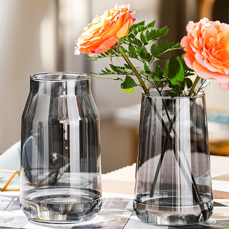 

Nordic Glass Vase Hydroponics Cachepot for Flowers Home Living Room Decoration Room Decor Glasses for Plants Table Decoration