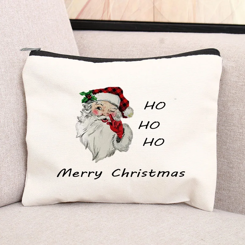 

Рождественская красивая косметичка с французским принтом, портативная косметичка, Высококачественная женская косметичка для хранения вещ...