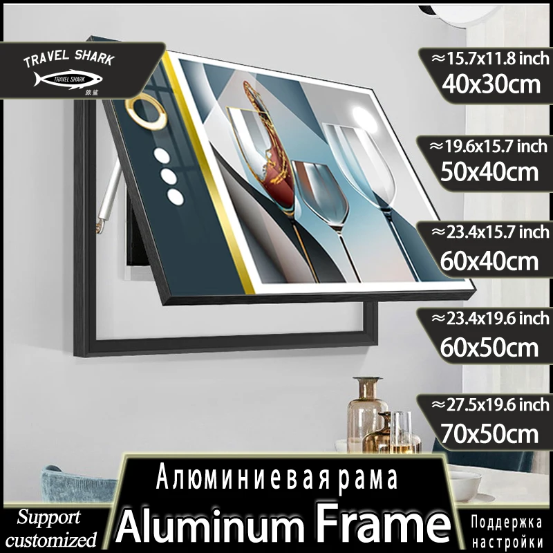 

Travel Shark Decorative Hanging Painting of Meter Electric Box Poster Light Luxury Wall Art Restaurant Home Hanging Picture