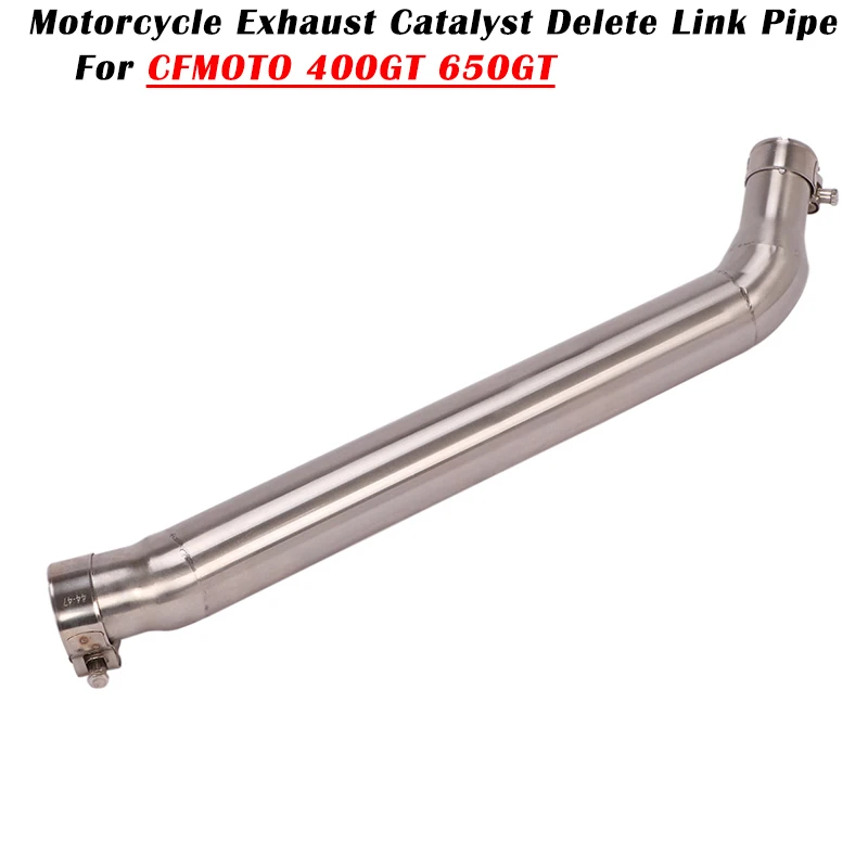 

Slip On For CFMOTO 400GT 650GT Motorcycle Exhaust System Escape Modified Muffler Middle Link Pipe Delete Catalyst Enhanced Tube