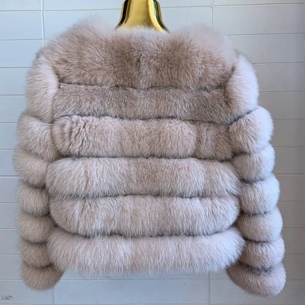 Пальто женское из натурального меха теплая Толстая Шуба Меха чернобурки с