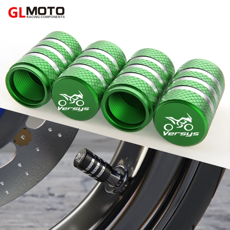 

Motorcycle Accessories CNC Aluminum Tire Valve Air Port Stem Cover Cap Plug For Kawasaki Versys 650 1000 X300 2008 - 2019