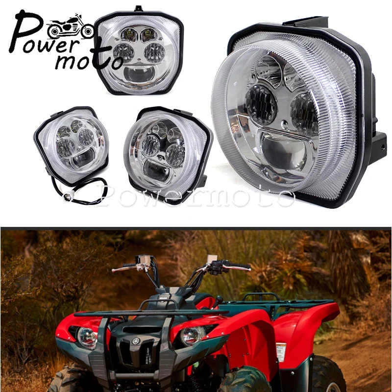 

1x 2x 4x хромированный мотоциклетный светодиодный налобный фонарь для Yamaha ATV гризли 700 EPS 4WD Utility YXZ1000 EPS YXZ1000R EPS 2016-2017