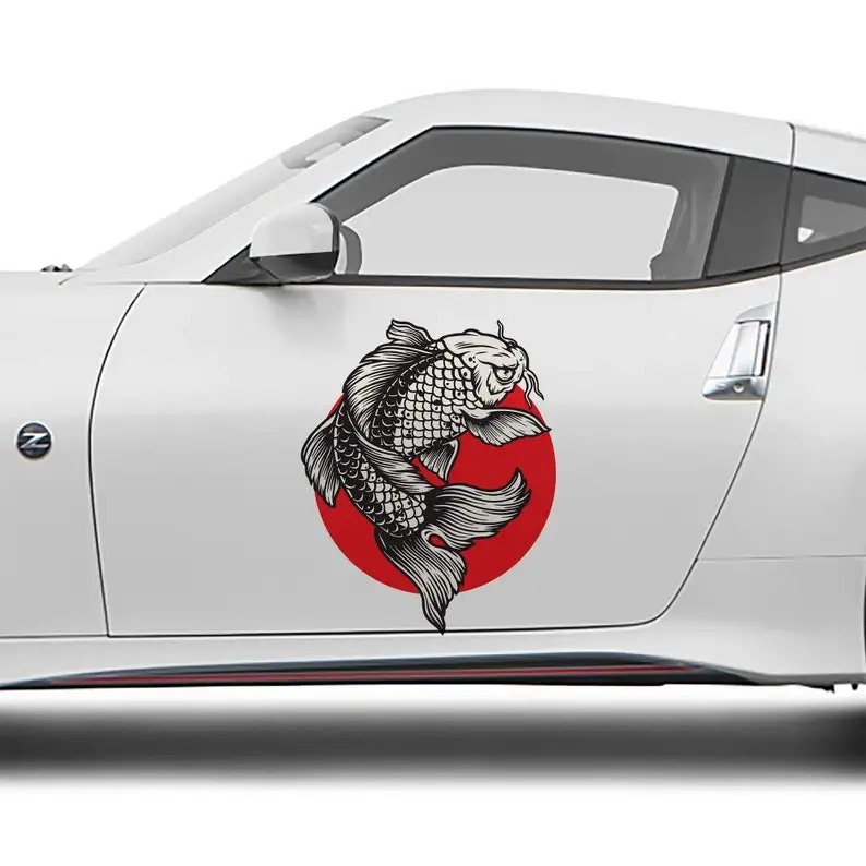 

Koi Sunset Car Decal Livery 2 Piece Set Limited Edition Exclusively Designed In-house And Printed On Premium Vinyl Decorate