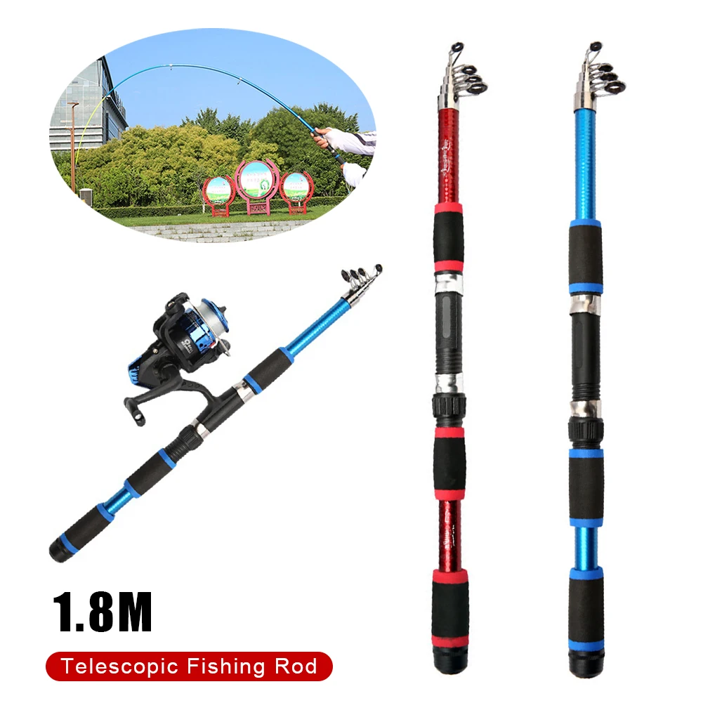1.5-3.0m Fishing Tackle Tools Outdoor Fiberglass Sea Rod Telescopic Fishing  Rod Pole