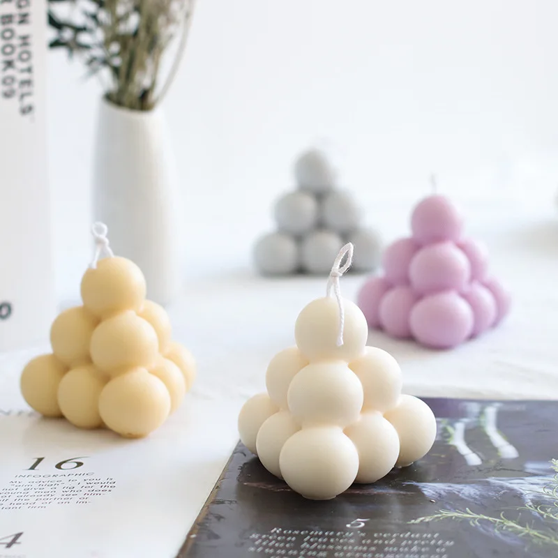 

Magic Geometry Ball Candle Silicone Mold DIY Triangle Ball Clouds Candle Making Resin Soap Mold Gifts Home Decor Craft Supplies