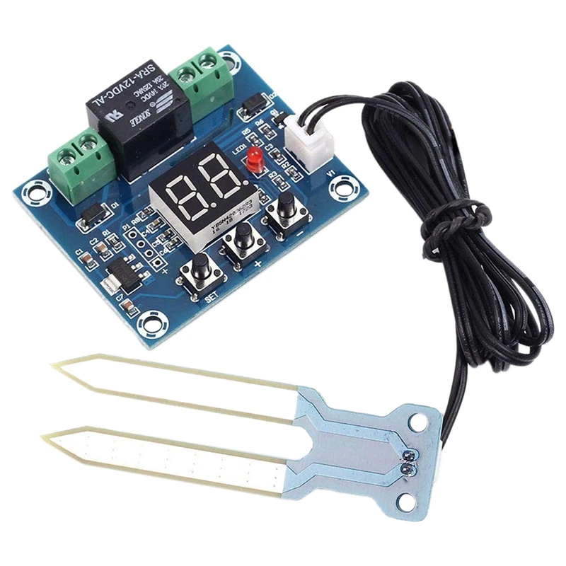

XH-M214 Soil Moisture Controller Module 20-99%RH Automatic Control Irrigation Computer System Red Digital Display Module
