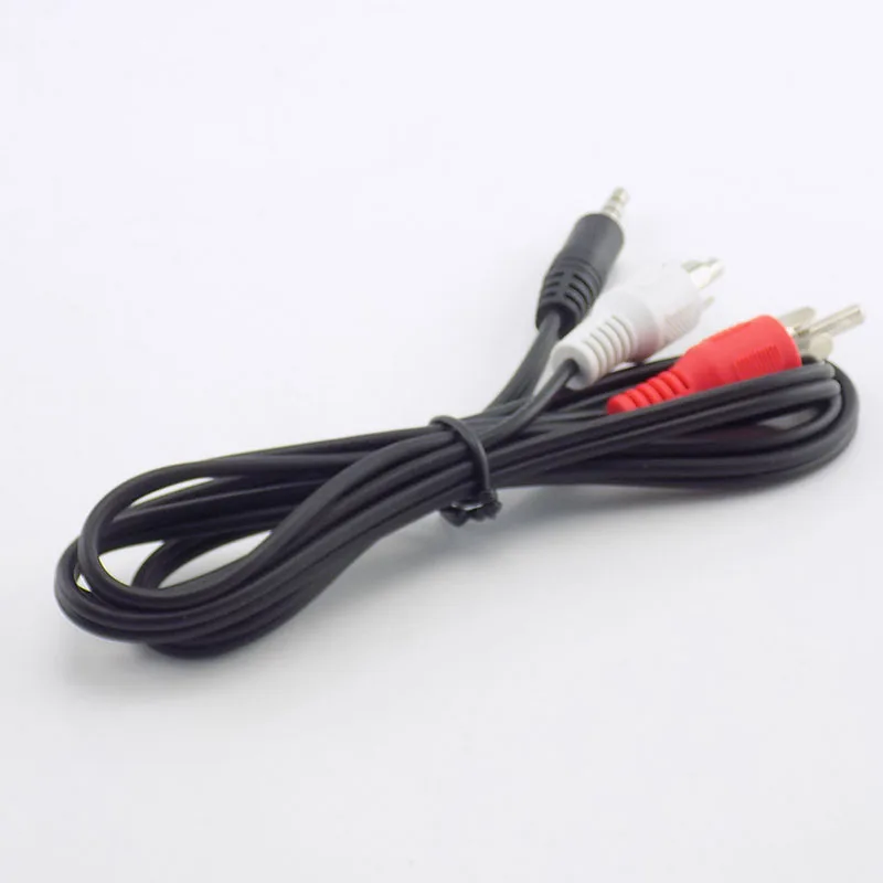 1 м 3 5 мм стерео штекер на 2 разъема RCA аудио динамик AV адаптер кабель для ноутбука