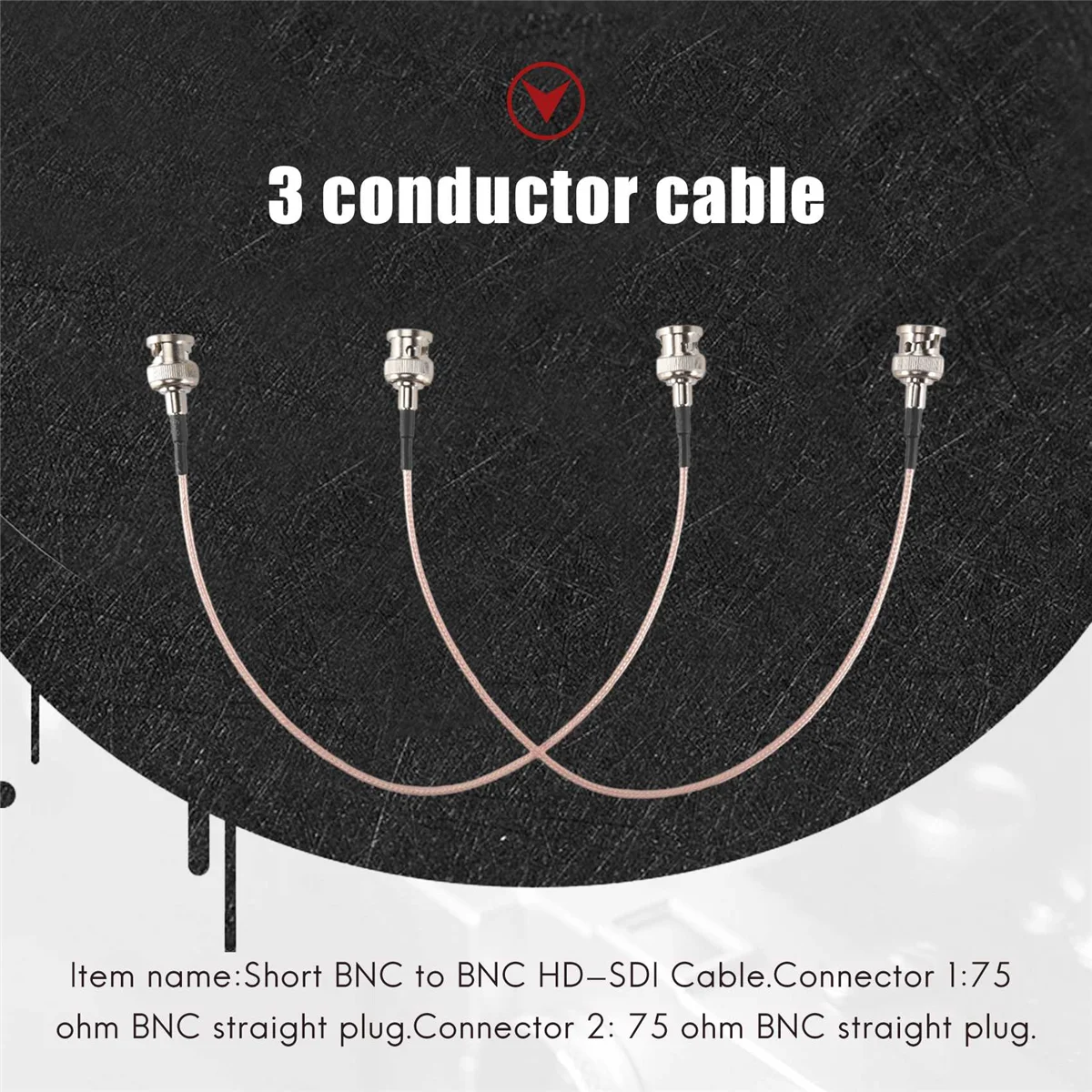 2 шт. 3G HD SDI кабель BNC 30 см 75 Ом для камер видеооборудование BMCC поддерживает