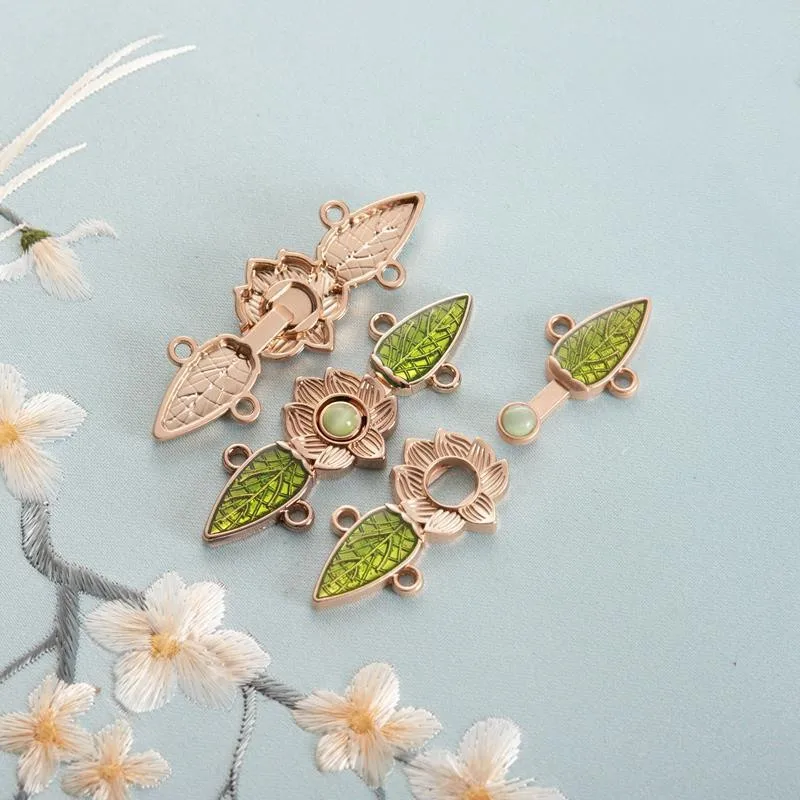 8 Styles Retractable Lotus Leaf Shape Snap Fastener Set Jeans Pants Reduce Waist Cardigan Jacket Sewing-on Buckle Button