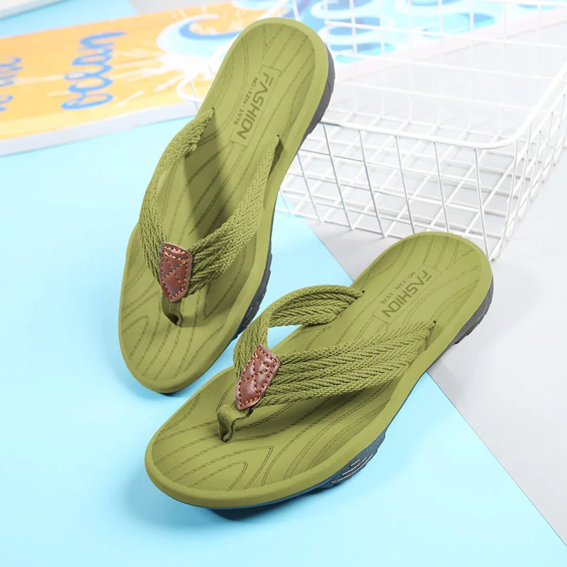 

Flip Flops Man Soft Bottom Non-slip Outdoor Surf Beach Flip Flops Men Fashion Home Bathe Slippers for Men Summer Men's Shoes