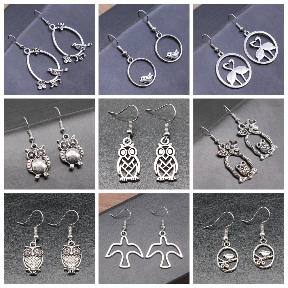 53 стиля искусство для женщин винтажная сова голубь павлин Феникс ласточка перо