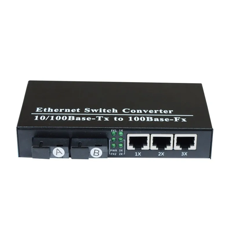 Рисунок 3 - SC 2 волоконный порт + 3 RJ45 10/100M