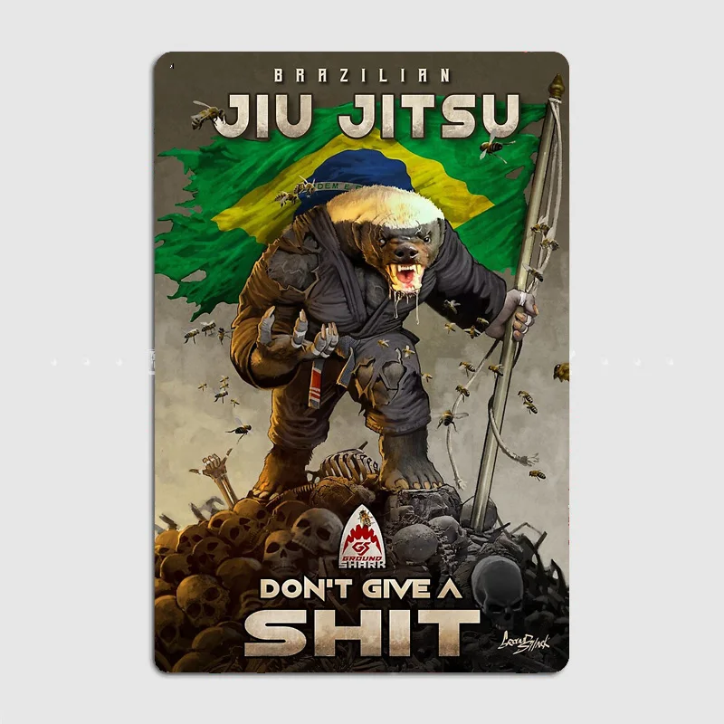 Металлический плакат Барсука в бразильском стиле декор для гаража гостиной