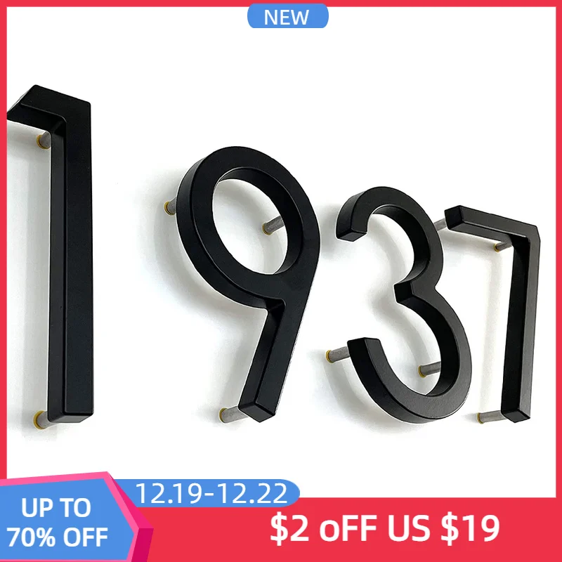 

142 мм плавающий наружный дом с цифрами, современные цифры на двери, очень большой черный адрес квартиры и почтовый ящик #0-9