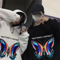 new oversized hoodies harajuku butterfly print hoodie hip hop streetwear women men sweatshirts casual pullovers lady hoody tops