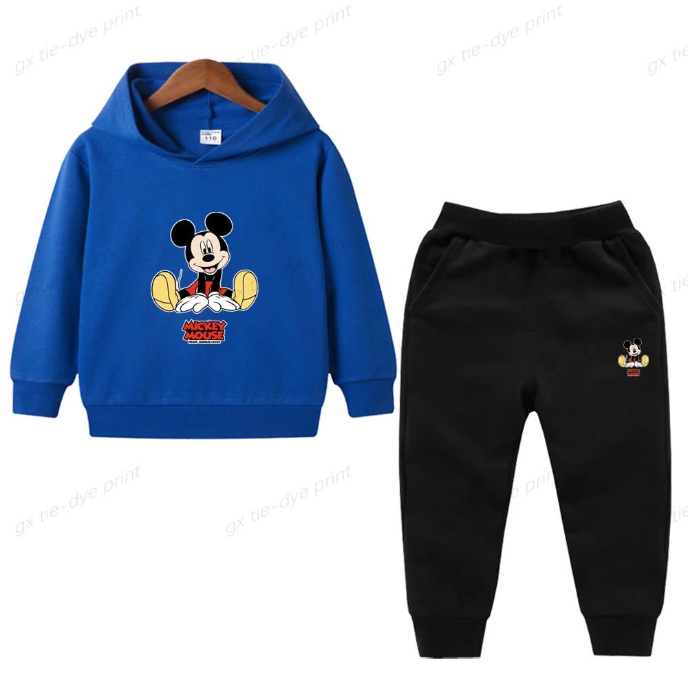 

Children's Boys' Girls' Hoodie Set Cartoon Mickey Mouse Children's Clothing Sweater Baby Clothing Set Boys' Mickey Set