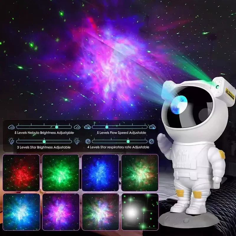 

Galaxy Projector Lamp Starry Sky Night Light For Bedroom Room Decor Astronaut Decorative Luminaires Children's Gift Nightlig