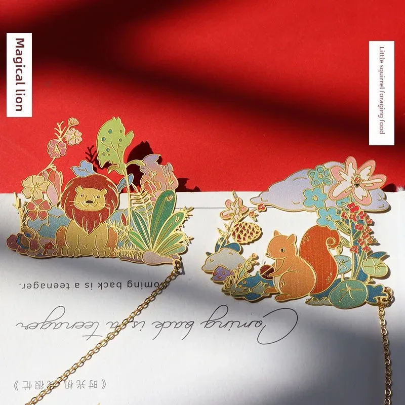 Креативная металлическая закладка с изображением животных зоопарка китайский