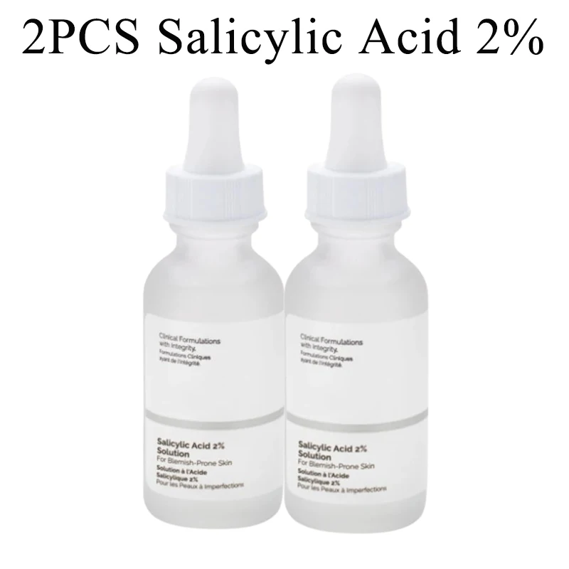 

2PCS Original Salicylic Acid 2% Solution Essence 30ml Acne Spot Removing Pores Unclog Face Skin Care Oil-control Clear