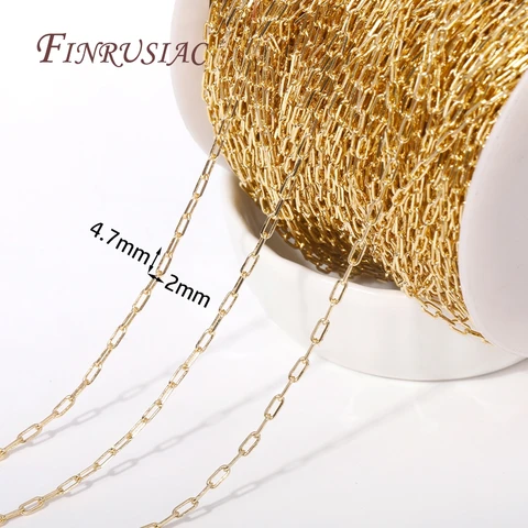 Цепочки FINRUSIAC золотистого цвета из латуни 3 штуки