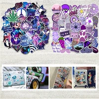 50pcs cartoon purple ins style vsco girl stickers for laptop motorcycle skateboard luggage refrigerator notebook laptop stickers