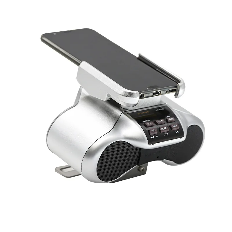 

Мотоцикл Bluetooth аудио, встроенный металлический корпус сабвуфера динамик с держателем Мобильный телефон, IPX4 водонепроницаемый, вход AUX, FM радио