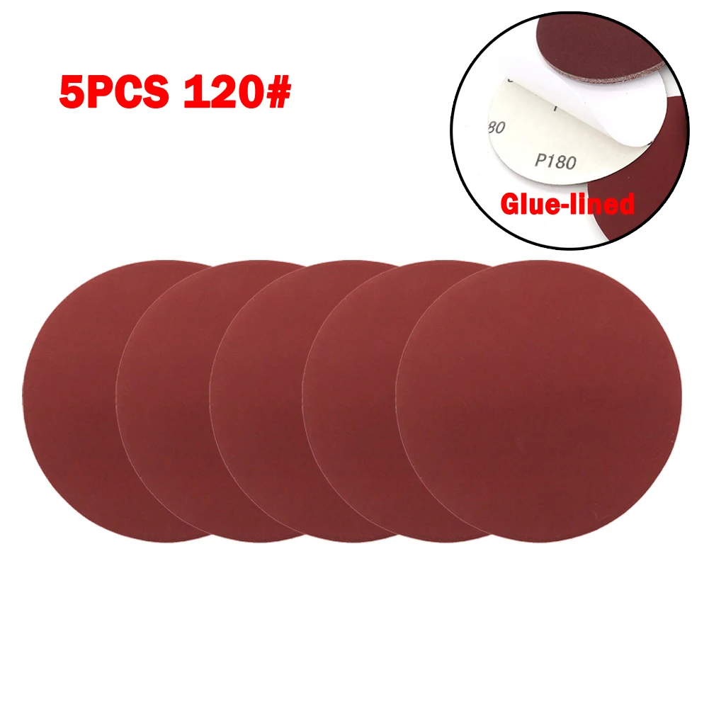 5PCS Self Adhesive Sanding Paper 5Inch 125mm Sanding Discs Glue-Lined Dry Sandpaper For Polishing Grinding 60-1200 Grit images - 6