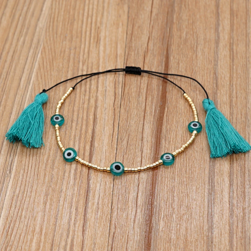 Go2Boho браслет от сглаза крошечные бусины для женщин ювелирные изделия в стиле бохо