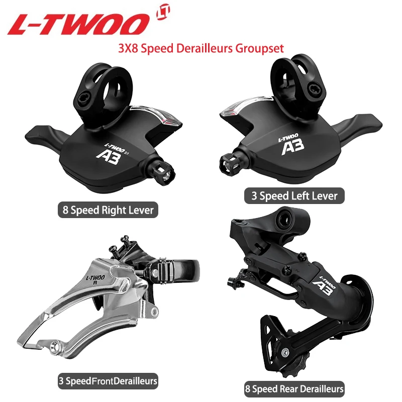 LTWOO A3 3X8 24V Speed Derailleurs Groupset 8s Shifter Lever Front Derailleur Rear Derailleurs for MTB Mountain Bike Parts