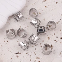 10pcs stainless steel punk rock ear clip cuff wrap earrings no piercing clip on cartilage wraps for diy jewelry making supplies