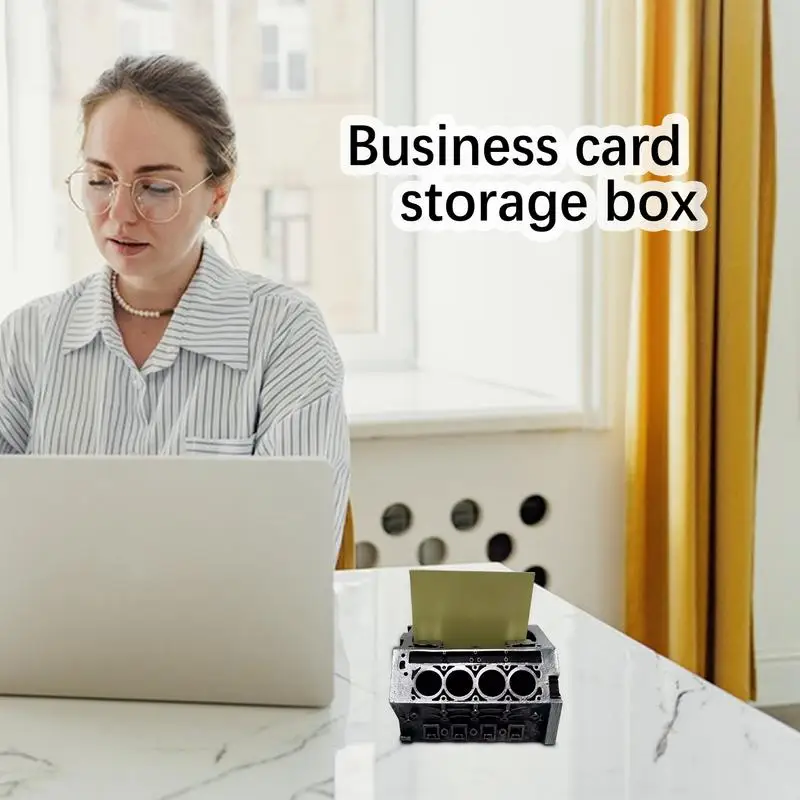Ящик для хранения визитных карточек блок двигателя держатель ручек украшения