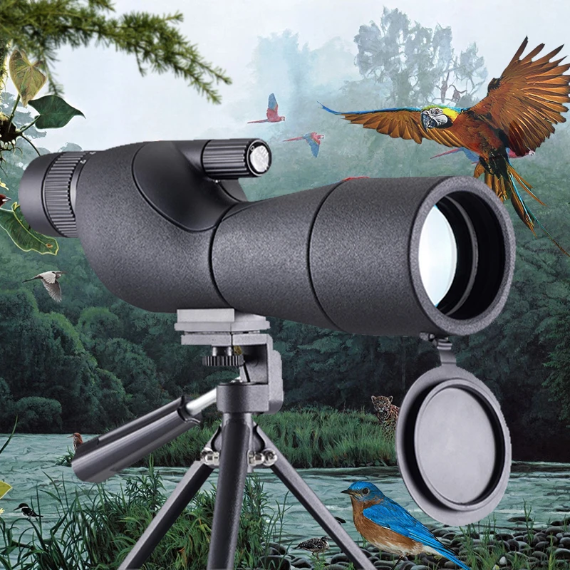 

25-75X Long Range Telescope Zoom Monocular Professional Powerful Binoculars Nitrogen-filled Waterproof for Birdwatching Hunting