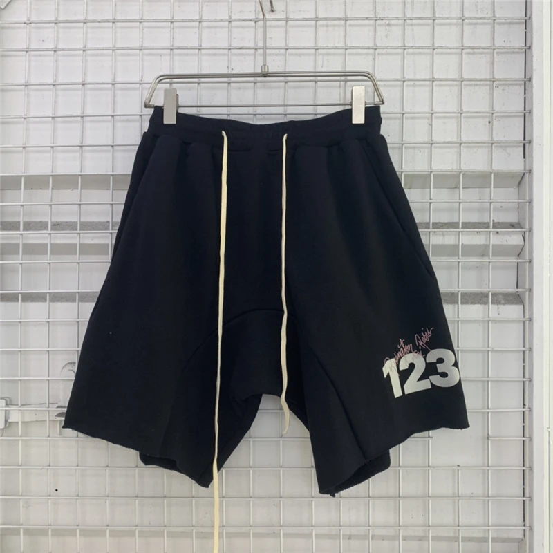 

RRR123 LOGO Shorts Men Women 1:1 High Quality RRR 123 Puff Print Letter Print Shorts Breeches kanye