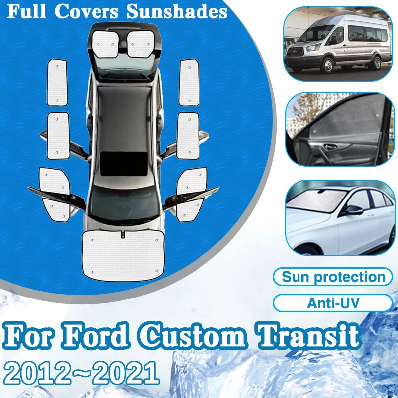 Автомобильный козырек на все окна для Ford Custom Transit Accessories 2012~2021 SWB Tourneo Windglass UV Sun