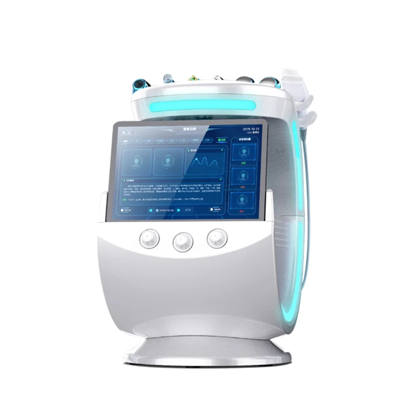 Фото Умный аппарат для аквапилинга и кислородной дермабразии Smart Aqua Skin Testing Oxygen Jet для ухода за кожей лица в салонах красоты и СПА №2