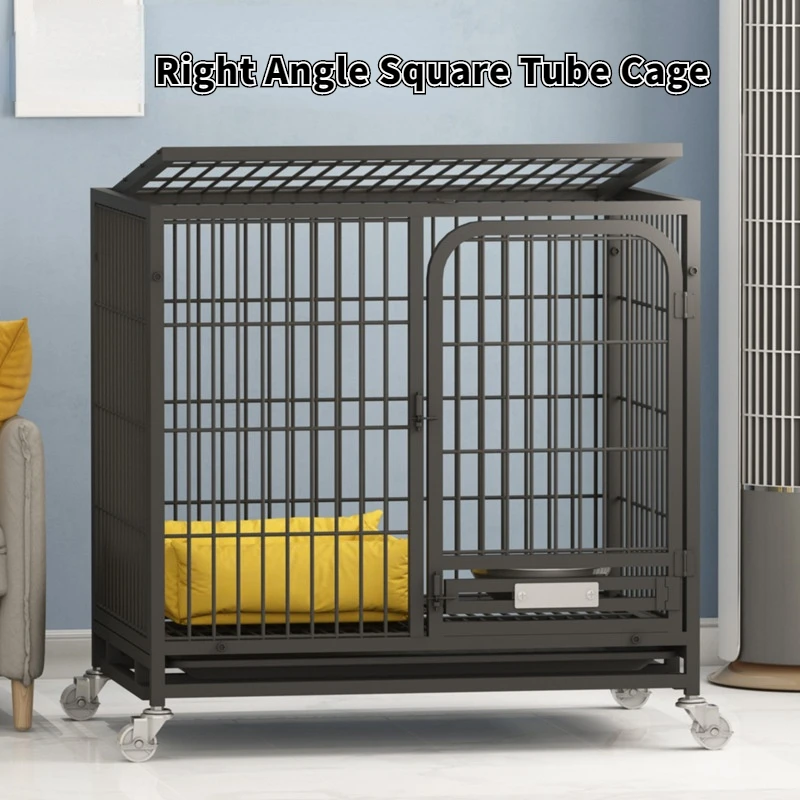 

Foldable Kennel Universal Removable Square Tube Bold Dog Cage Home with Toilet Teddy Room Isolation Door Railing Pet Supplies
