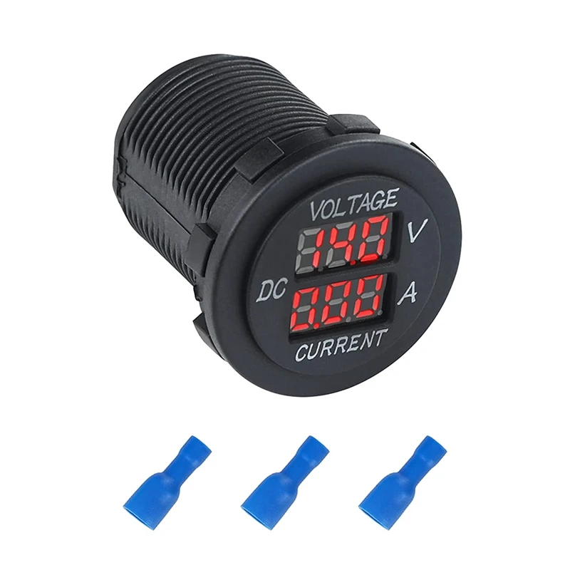 

HOT-Dual LED Digital Voltmeter DC 5-30V/0.1-10A, 12V 24V Current Voltage Tester Multimeter Ammeter Voltmeter