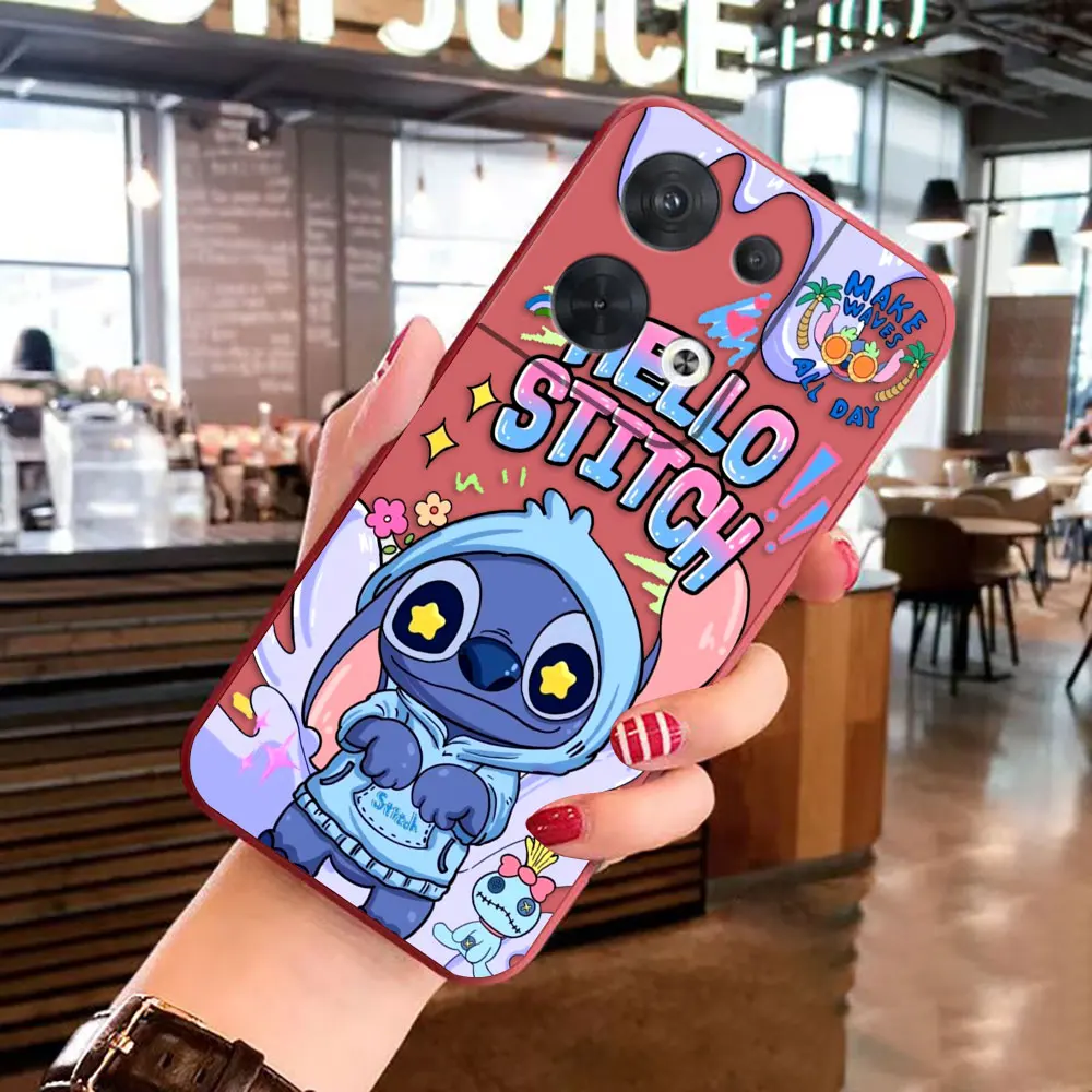 Милый мультяшный S-Stitch искусственный телефон для OPPO RENO 10 8 8T 7 6 5 4 3 4G Φ PRO PLUS цветной