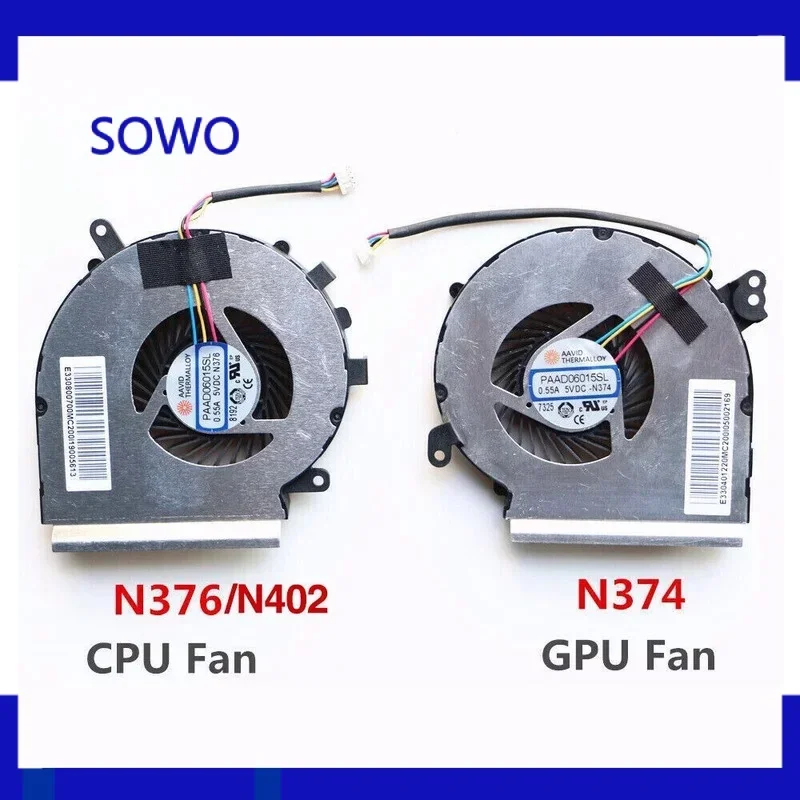 Новый охлаждающий вентилятор для ноутбука MSI GE62MVR GE72MVR 7RG MS-16JC MS-179C CPU N376 N402 GPU N374