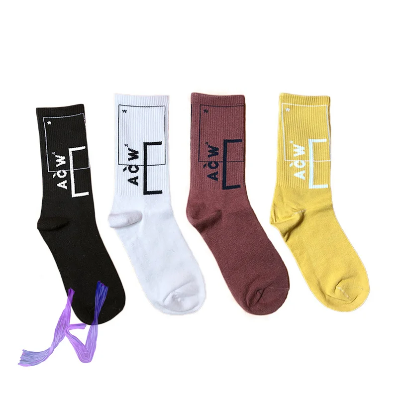

A-COLD-WALL Sports Socks Spring Summer Line Structure Cotton Tube Socks Men's Women's ACW Trendy Tube Socks