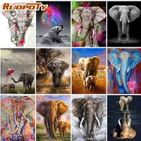 ruopoty diy diamond painting 5d elephant diamond embroidery sale animals mosaic home decoration gift wall fall dirll round for a