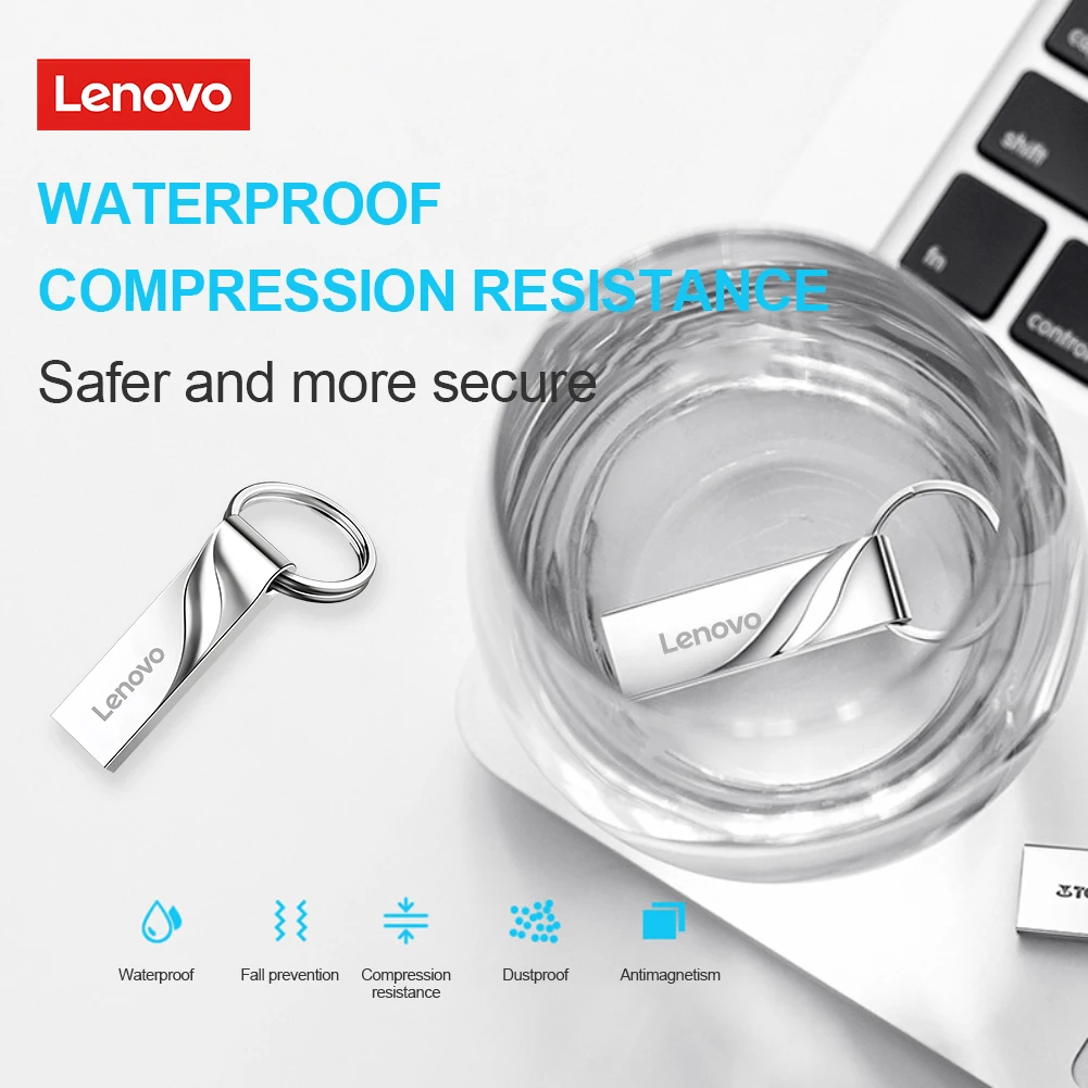 Металлический USB-накопитель Lenovo 30 USB 3.0 Pen Drive U-диск 32 ГБ/64 ГБ/128 ГБ Memory Stick Для