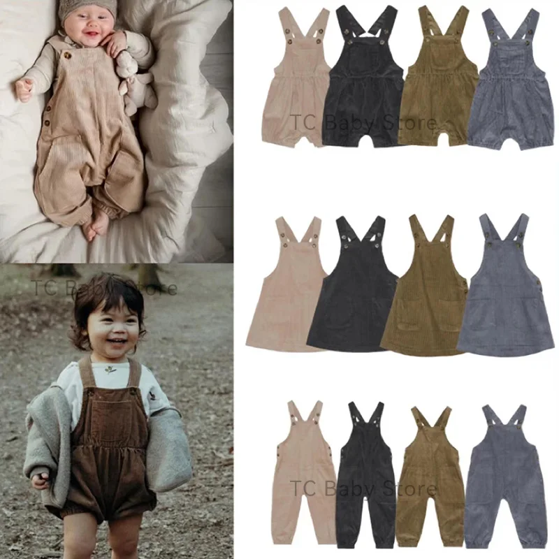 

Детские вельветовые шорты на подтяжках, на осень/зиму