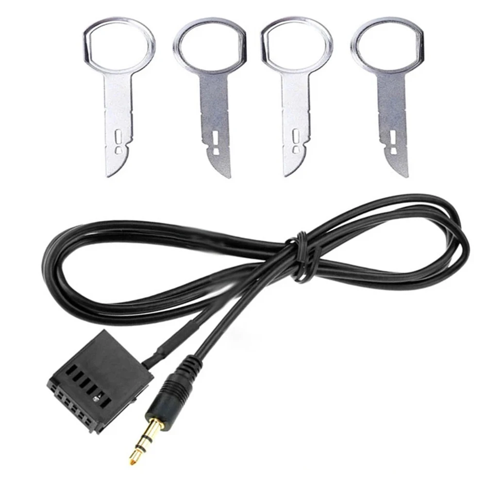 AUX In Adapter And 4 Removal Pins Tools For Ford FIESTA FOCUS 6000CD AUX-IN Cable Stereo Audio Equipment | Автомобили и мотоциклы
