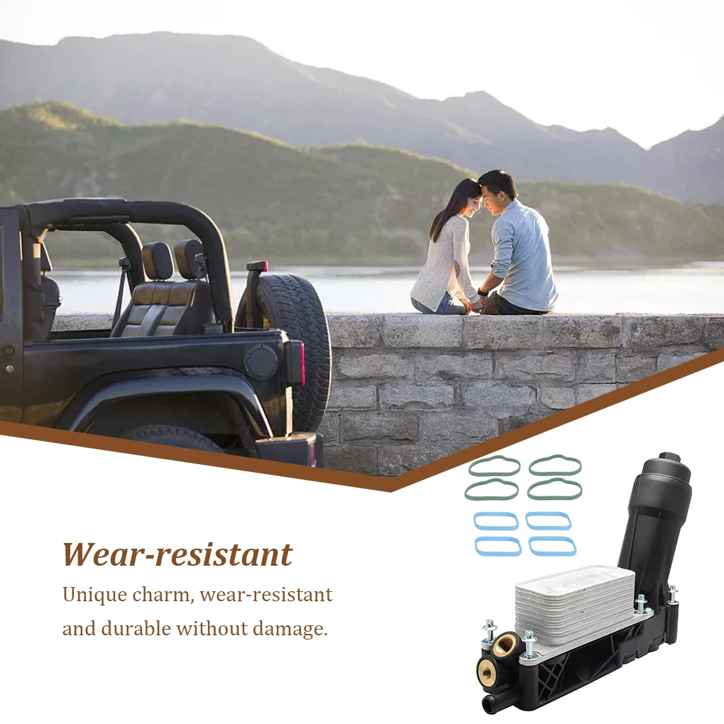 

5184294AE Engine Oil Cooler Filter Housing Base with Sensor Cooling