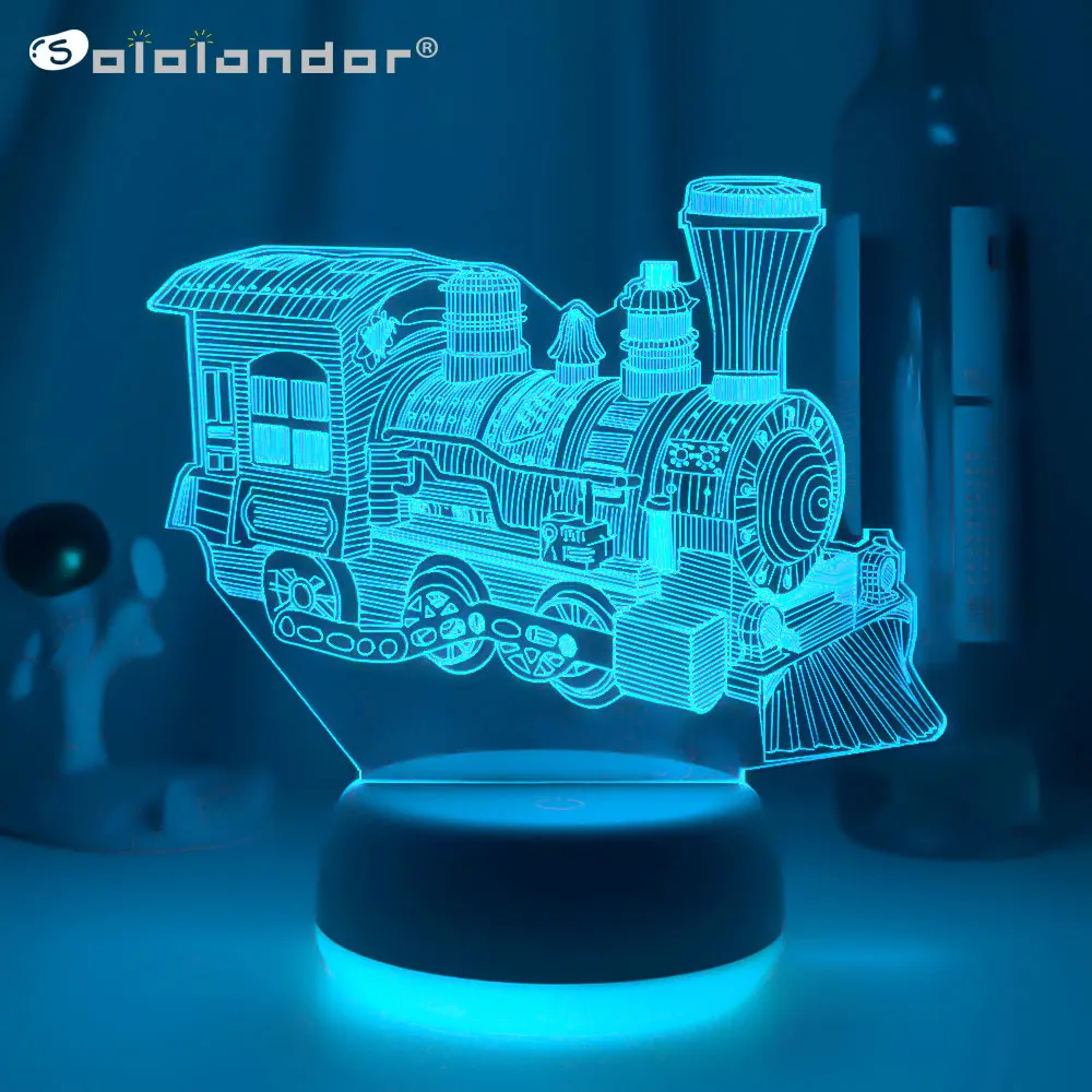3D USB-лампа с сенсорным управлением подарок на Рождество и новый год для спальни за